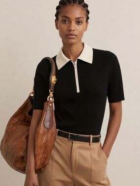 Valentino Brown Leather Hobo Bag